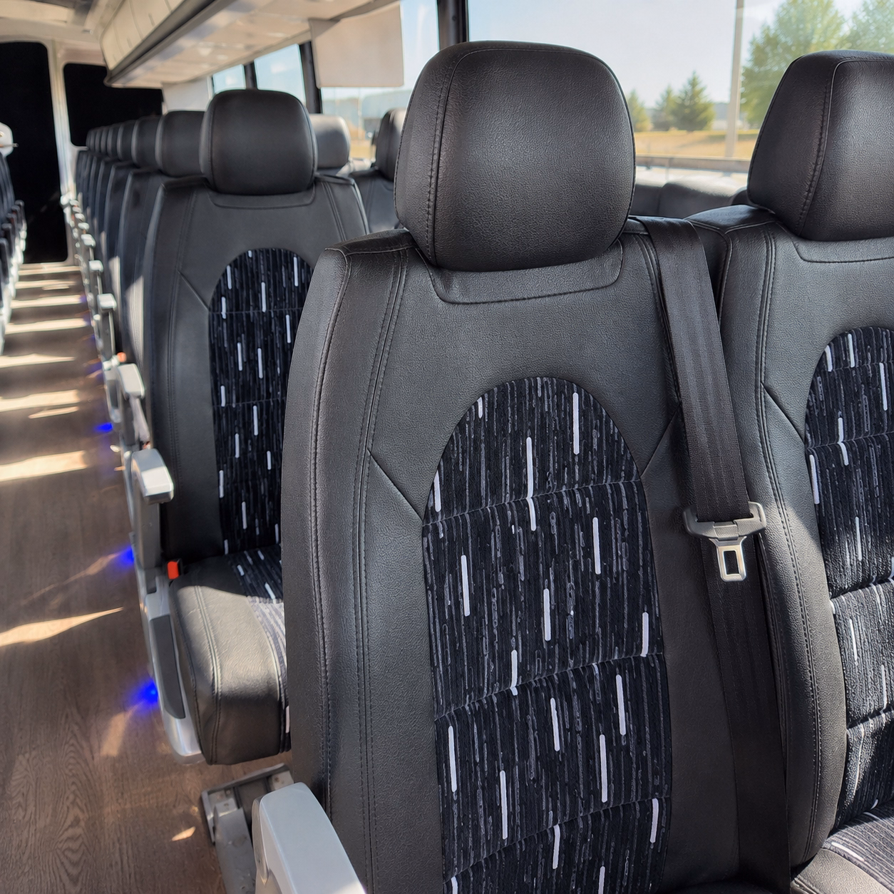 hialeah charter bus rental interior