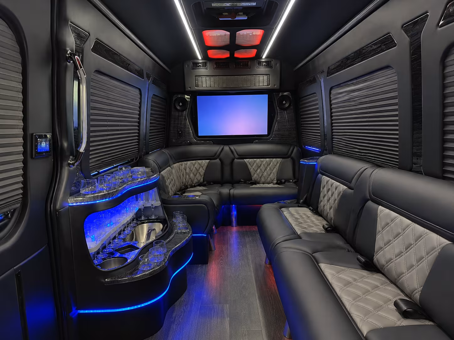 north miami beach charter bus interior