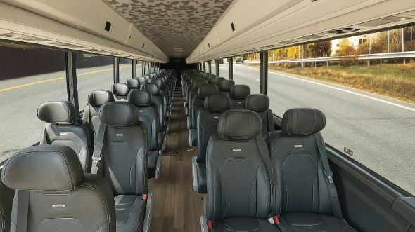 coral gables 18 passenger minibus interior