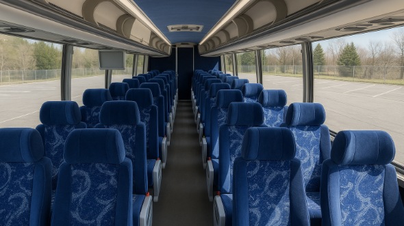 coral gables 50 passenger charter bus interior