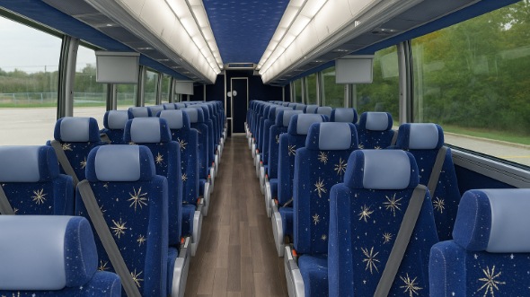 coral gables 55 passenger charter bus interior