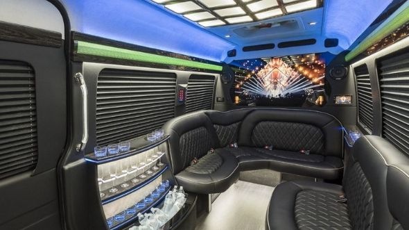 coral gables sprinter limo rental interior
