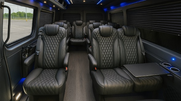 coral gables sprinter van with driver inside