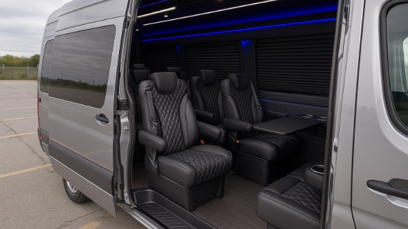 coral gables sprinter van with driver interior